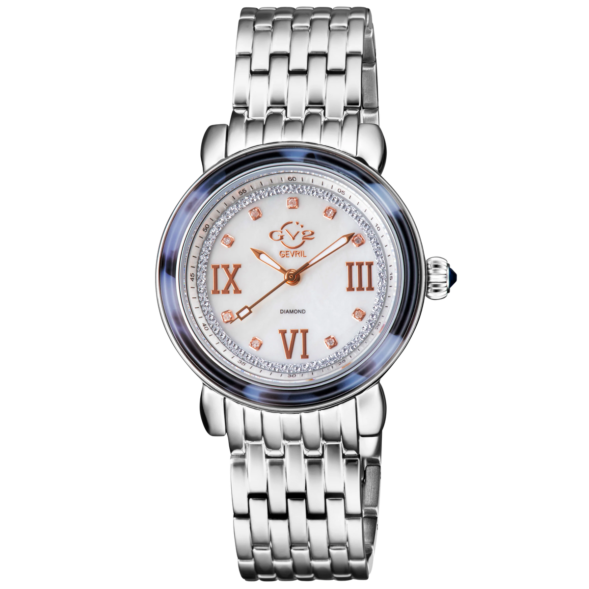 Gevril Watch - GV2 Marsala Tortoise Diamond /9850B
